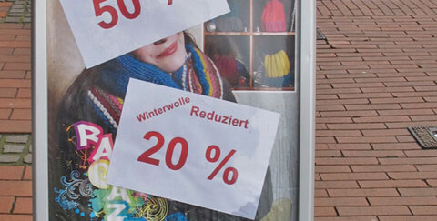 Winterwolle starkt reduziert bei der Stricknadel