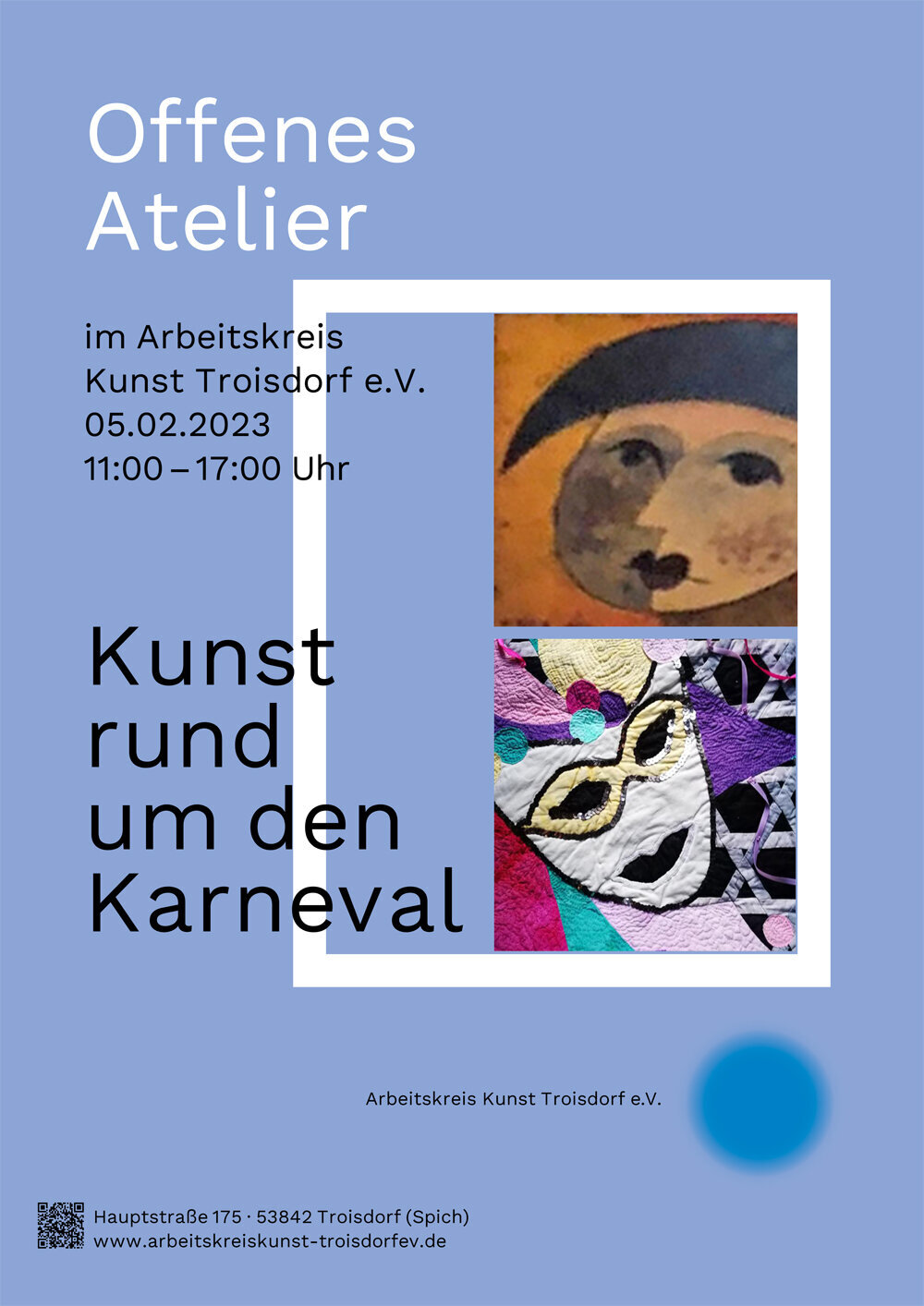 Rahmenplakat-Arbeitskreis-Kunst-Troisdorf-05-02-2023-Karnevals-Ausstellung_TROISDORF_CITY_FULL