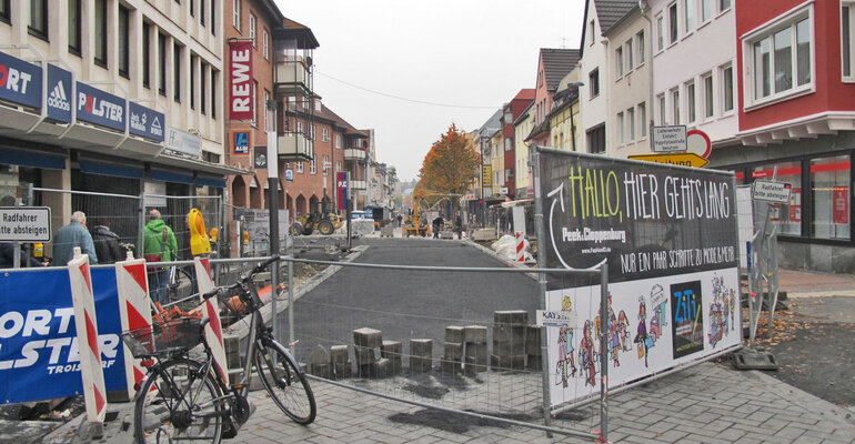Sanierung Abschnitt II - Bauzaun ZiTi / Stand Oktober 2015