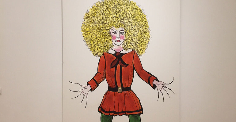 Zeichnungen von Lena Reifenhäuser zur Ausstellung "Struwwelpeter" im Bilderbuchmuseum Troisdorf