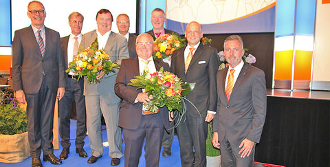 v. l.: Dr. Martin Schilling, Prof. Dr. Martin Jonas, Willi Over, Andre Schmeis, Walter Wiehlpütz, Willy Schröer, Ralf Löbach und Holger Hürten