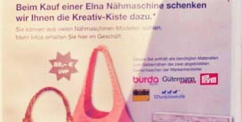 Kostenlose Kreativkiste beim Kauf einer elna Nähmaschine - KÖ47